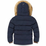 Kids Jordan Craig Bismarck Fur Lined Parka Jacket (Navy) 91537K