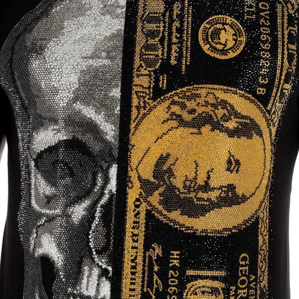 George V Half Skull & Bill T Shirt (Black) GV-2206