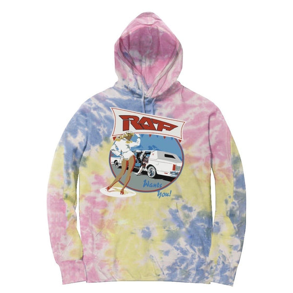 Bleach Goods We Want You Hoodie Tie Dye City Man USA