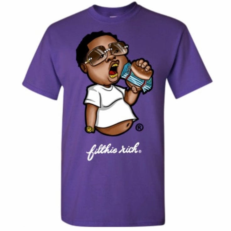 Filthie Rich Fat Boy T Shirt (Purple)