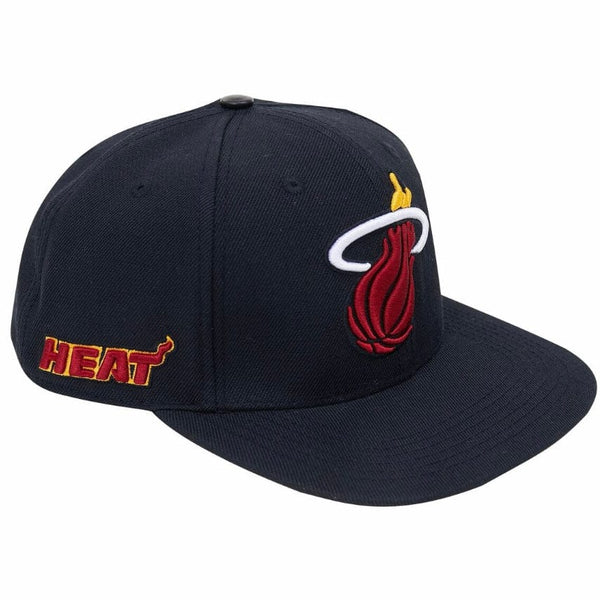 Pro Standard Miami Heat Logo Snapback Hat (Black)