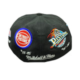 Mitchell & Ness Nba Timeline Fitted Hwc Detroit Pistons Hat (Black)