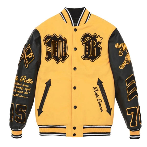 Pelle Pelle Varsity Jacket (Black/Gold) 422-37475