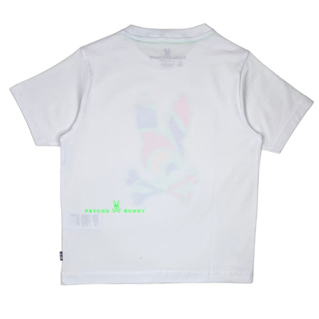 Kids Psycho Bunny Hilsboro Graphic Tee (White) B0U112W1PC