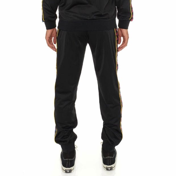 Kappa 222 Banda Taggart Trackpants (Black/Fuchsia-Blue/Yellow) 33144HW