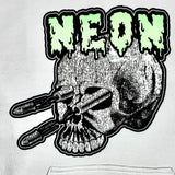 Neon Denim Looks To Kill Hoodie (White) STH-098