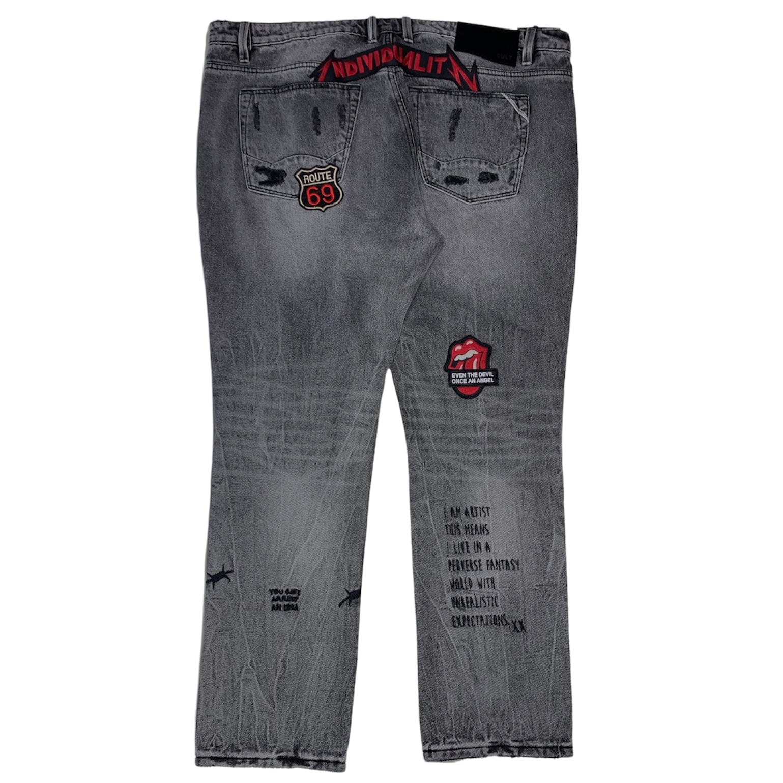 Cult Of Individuality Rocker Slim Graffiti Jean (Black Acid) - 620A2-RS03H