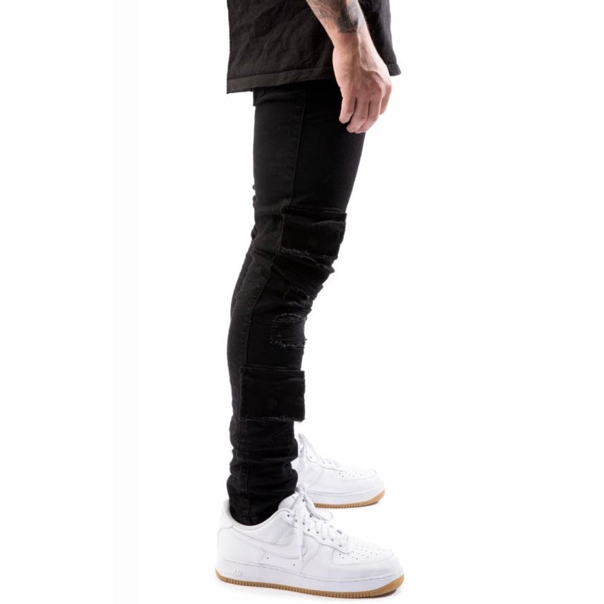 Si Tu Veux Brutini Cargo Jean (Jet Black) TV0013