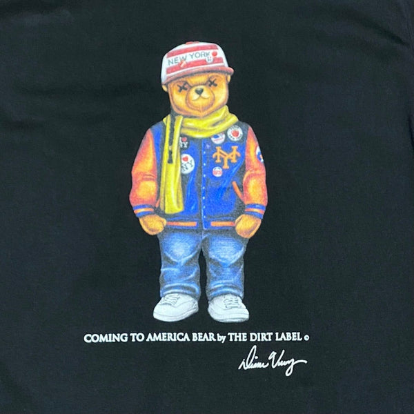 Dirt Label Coming To America Bear T Shirt (Black)