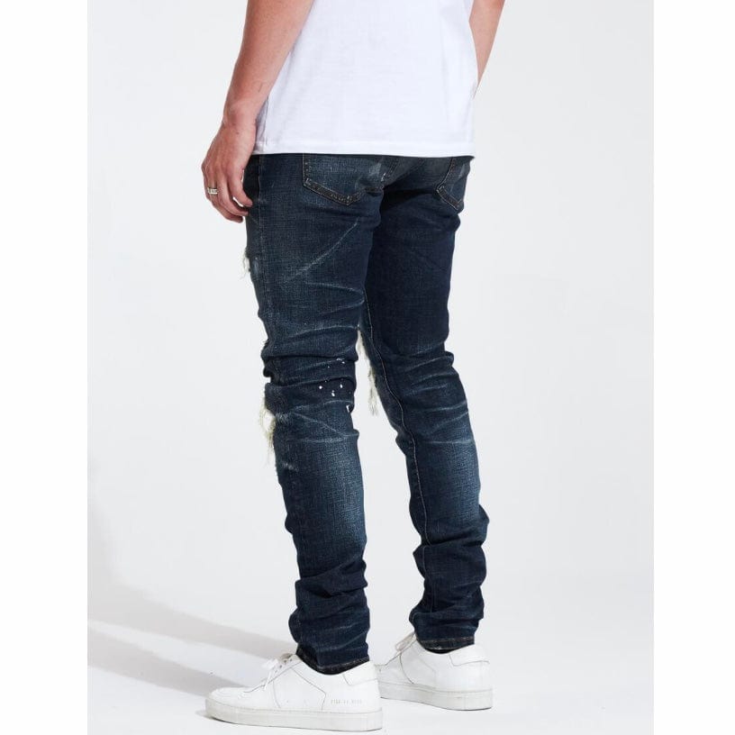 Embellish Slate Rip & Repair Denim (Medium Blue Wash) EMBHOL21-2-14