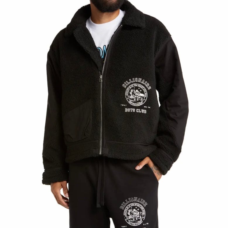 Billionaire Boys Club BB Canopy High Pile Zip Up Jacket (Black) 821-7401