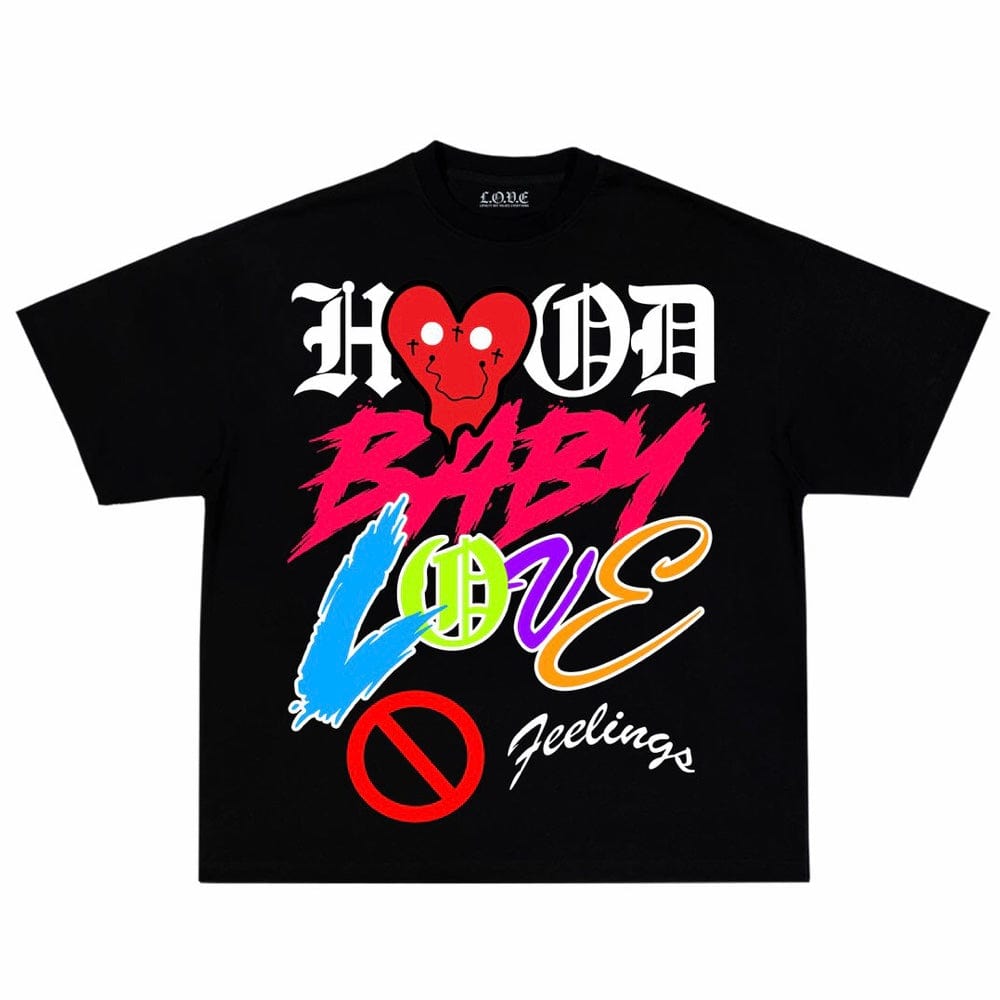 L.O.V.E Hood Love T Shirt (Black)