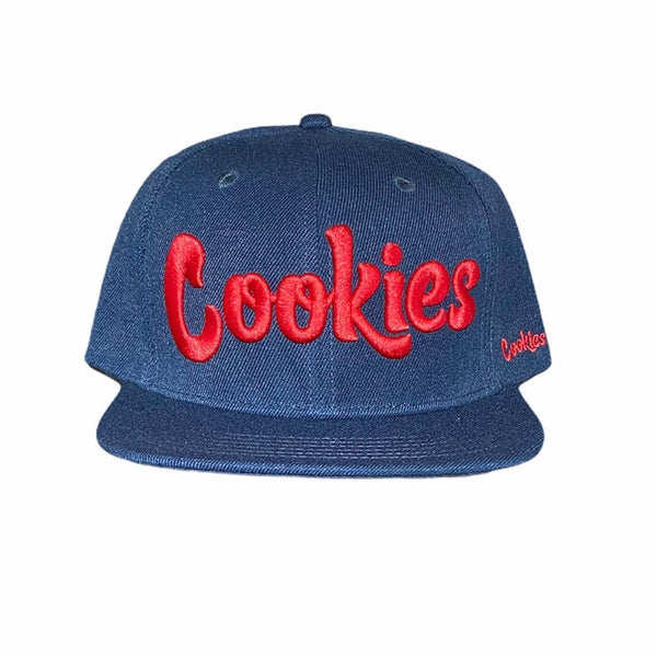 Cookies Original Mint Twill Snapback Cap (Navy/Red)