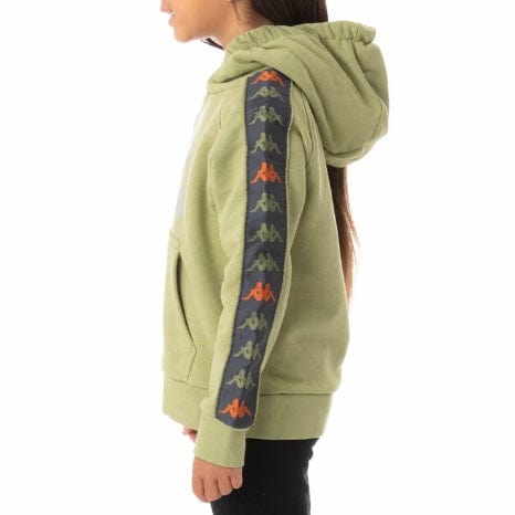 Kids Kappa 222 Banda Hurtado 3 Hoodie (Green Salvia) 311E1TW