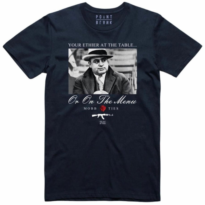 Point Blank Table Manners T Shirt (Navy)