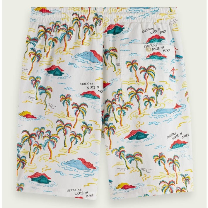 Scotch & Soda Fave Printed Bermuda Shorts (White Palmtree Aop) 171595