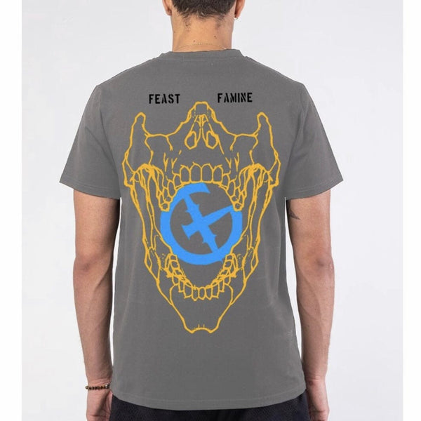 Gala Original Feast Or Famine T Shirt (Charcoal/Gold/Royal) G8-12