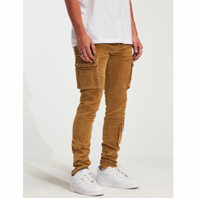 Crysp Roy Corduroy Cargo Pants (Brown Corduroy) CRYSP231-114