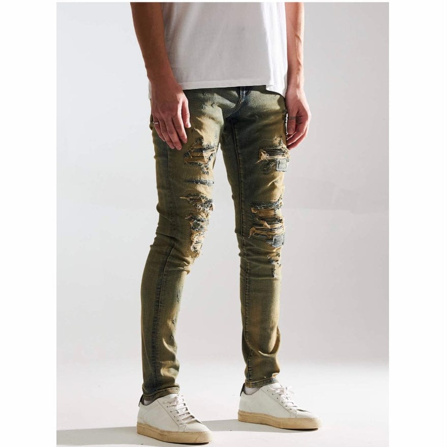 Embellish Trevino Rip & Repair Denim Jean (Sand Wash) EMBF221-118