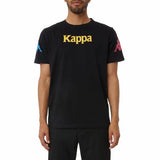 Kappa Authentic Paroo T Shirt (Black/Fuchsia-Blue/Yellow) 34155EW