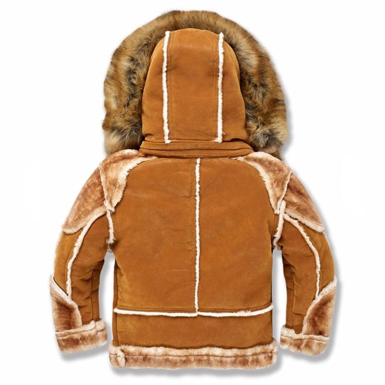 Kids Jordan Craig El Jefe Shearling Moto Jacket (Cognac) 91536K