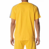 Kappa Logo Tape Davirec T Shirt (Yellow/Grey/Black) 331B8EW