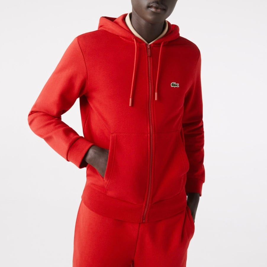 Lacoste Kangaroo Pocket Color-Blocked Hoodie (Red) SH9626-51