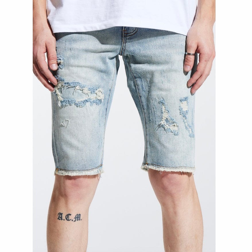 Crysp Asher Shorts (Light Wash) - CRYSPSP221-130