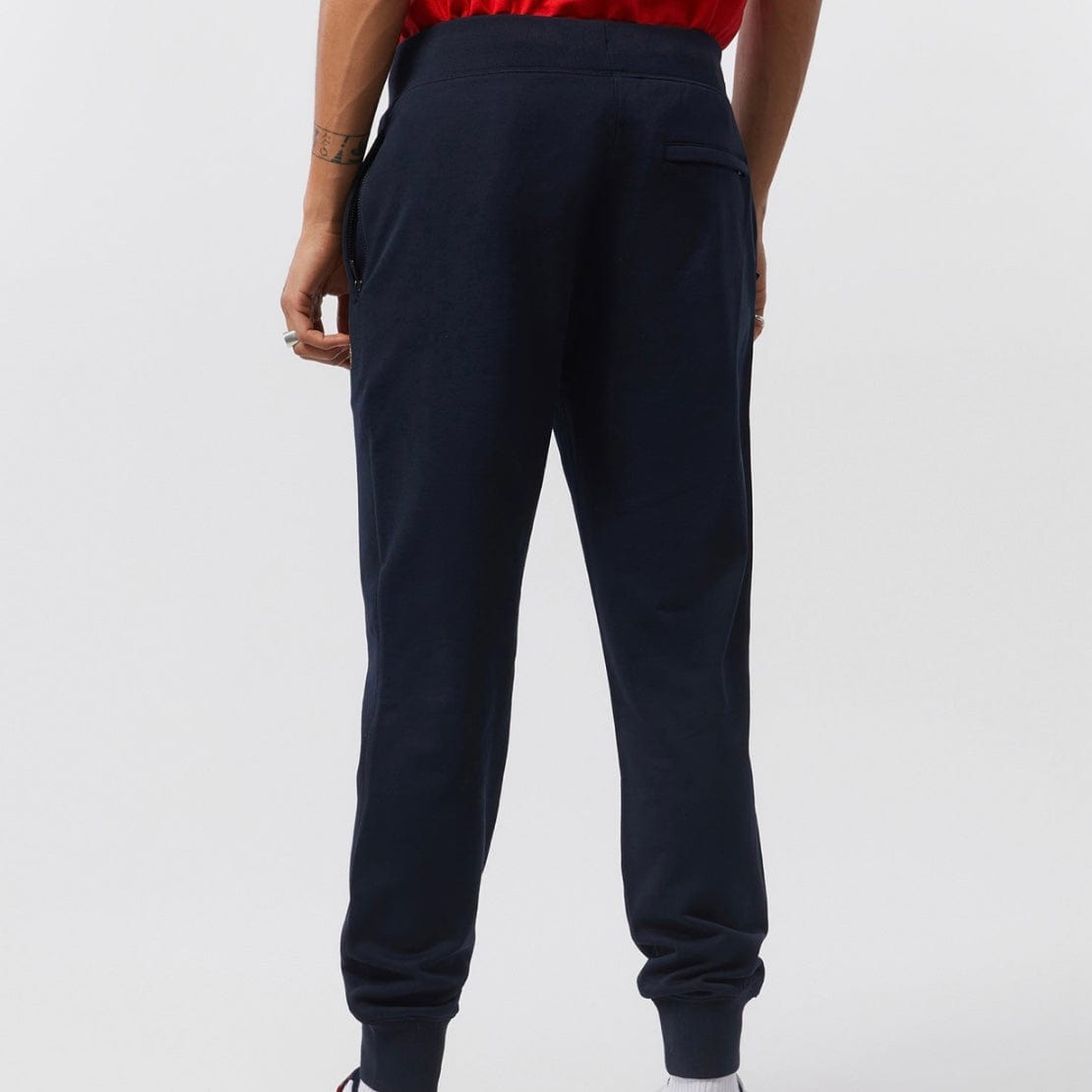 Psycho Bunny Cooper Split Bunny Logo Sweatpants (Navy) B6P843U1FT