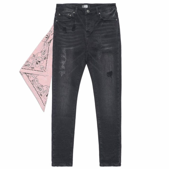 Blue Carats The Mcqueen 5-Pkt Slim Fit Jean (Distressed Noir) 211-7105