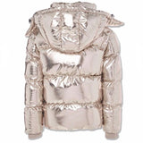 Boys Jordan Craig Metallic Hooded Bubble Jacket (Gold) 91542MB