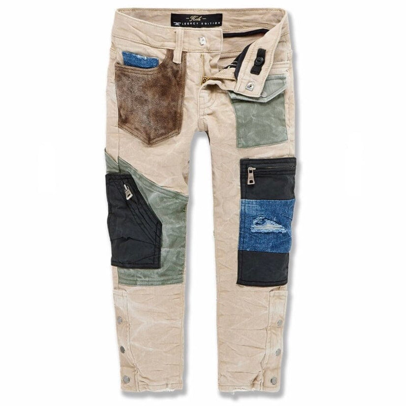 Boys Jordan Craig Patchwork Pants (Oxford Tan) 5643MB