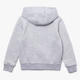 Kids Lacoste Sport Tennis Zippered Fleece Sweatshirt (Grey/Navy) SJ2903