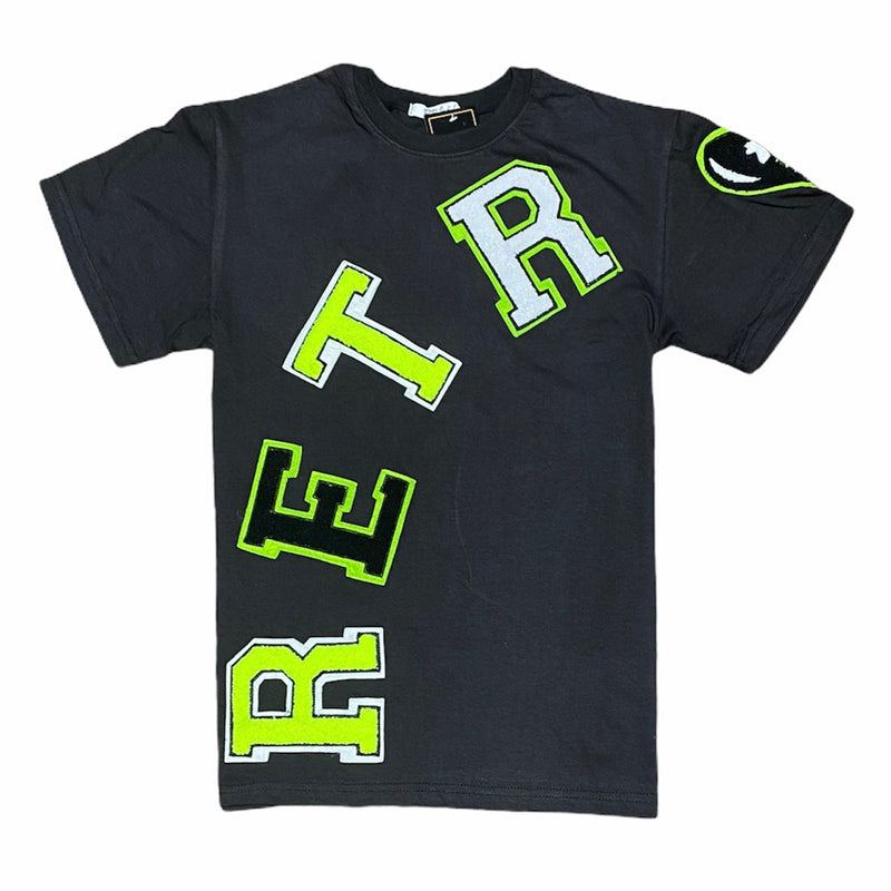 Retro Label 6s Electric Retro Short Sleeve T Shirt (Black/Neon Green)