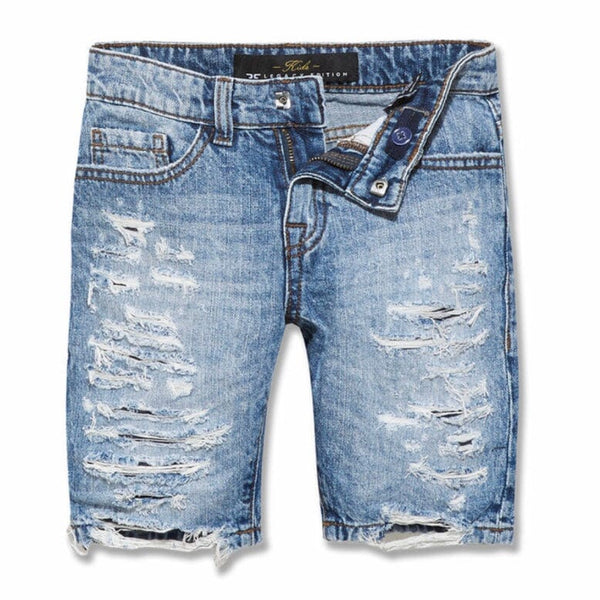 Boys Jordan Craig Ironbound Denim Shorts (Medium Blue) J3186SB