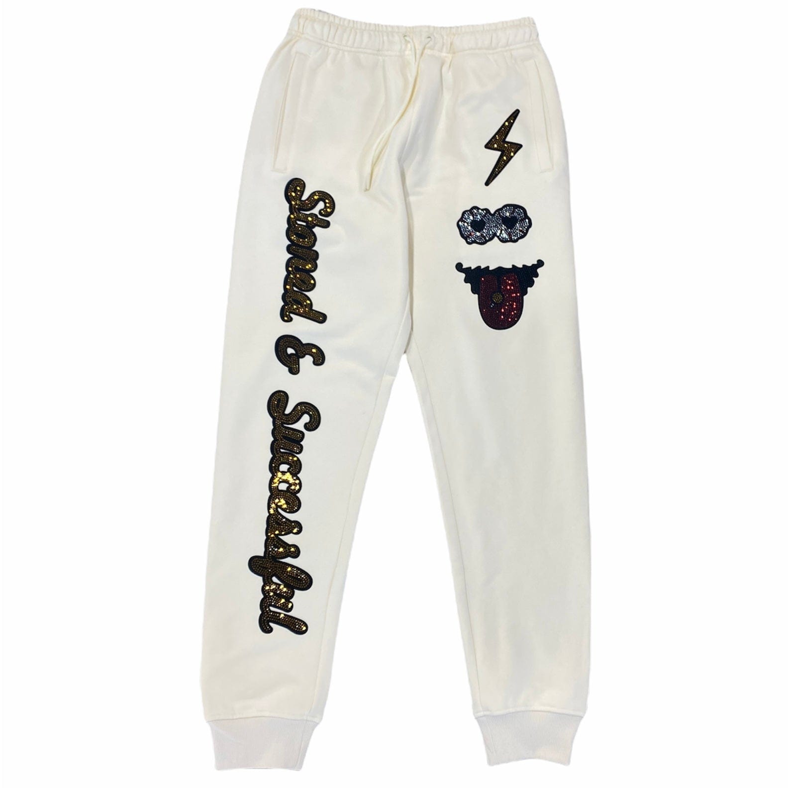 Roku Studio Rhinestone Stoned Joggers (Eggshell) RK4480519-EGG