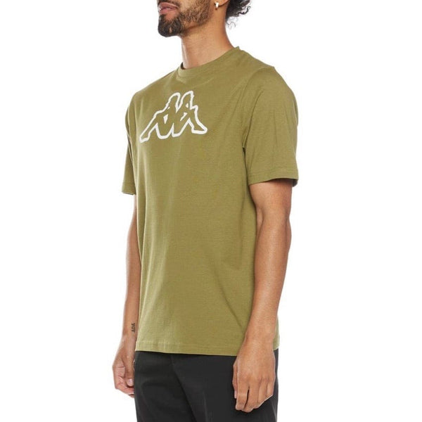 Kappa Logo Fleece Cromok T Shirt (Olive)