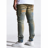 Embellish Pyla Rip & Repair Denim Jeans (Light Sand) EMBSP121-108