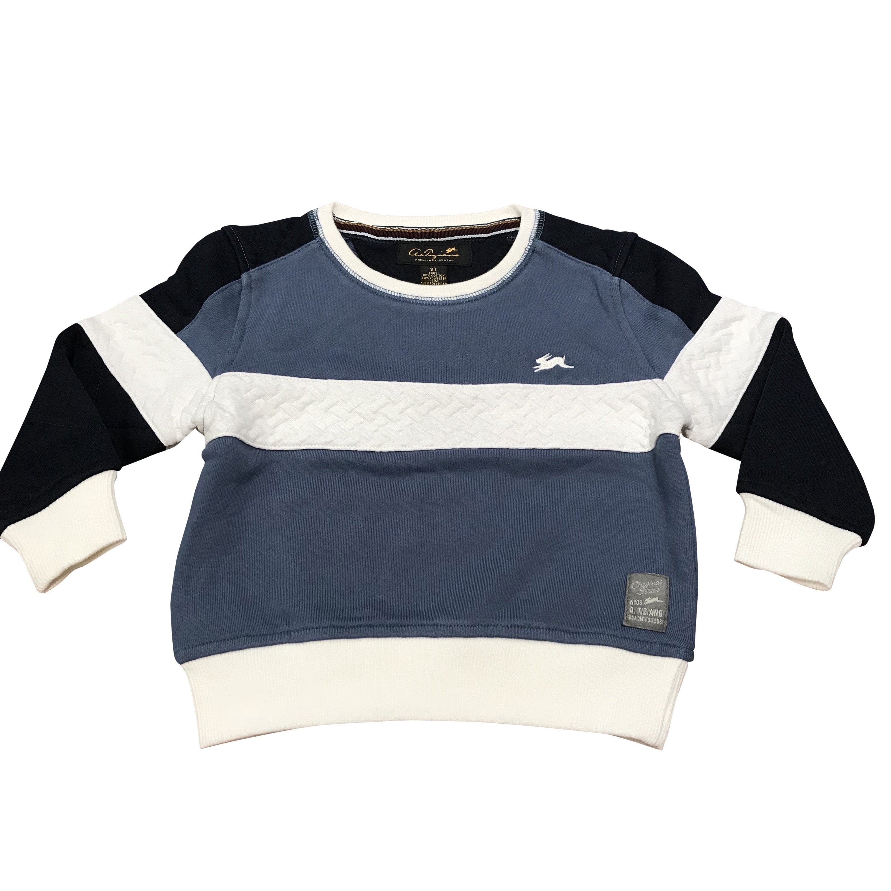 Kids A. Tiziano Chambray Crewneck (Pratt) 83BAT4007