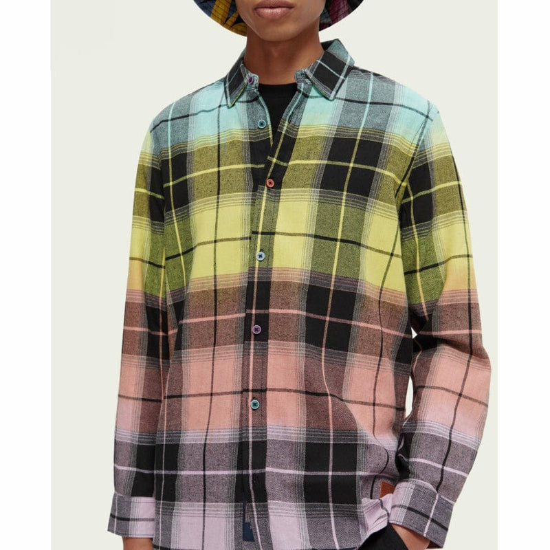 Scotch & Soda Regular Fit Colourful Checked Flannel Shirt (Combo A) 169050