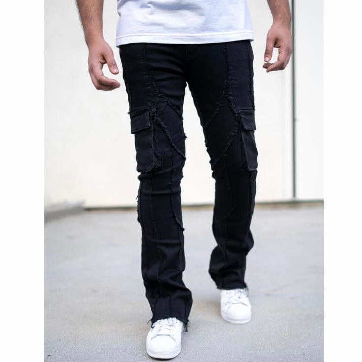 Damati Oliver Stacked Cargo Premium Denim (Black) DMT-995