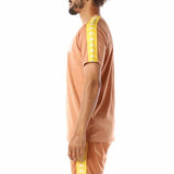 Kappa 222 Banda Balima T Shirt (Brown/Yellow) 304NQ00