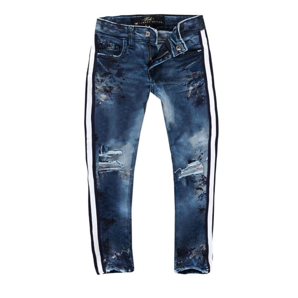 Kids Jordan Craig Talladega Striped Denim Jeans (River Blue) JM3403K