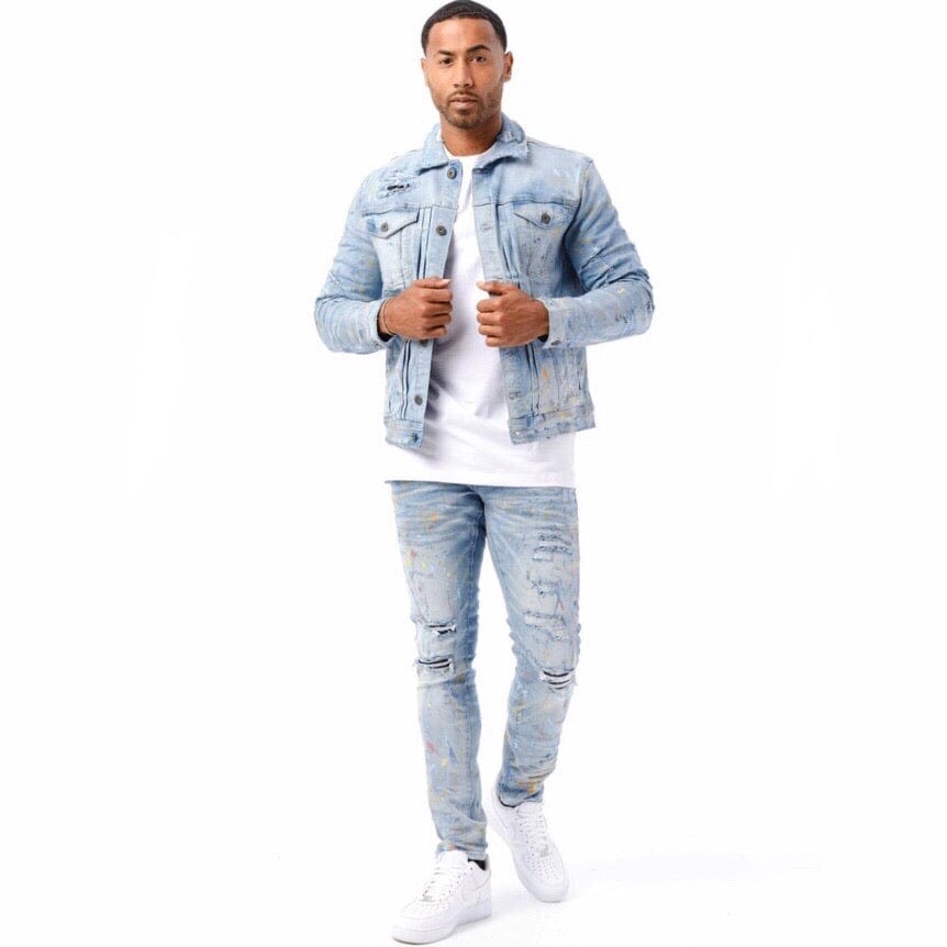 Jordan Craig Avalanche Denim Trucker Jacket (Lightning Blue) 91510