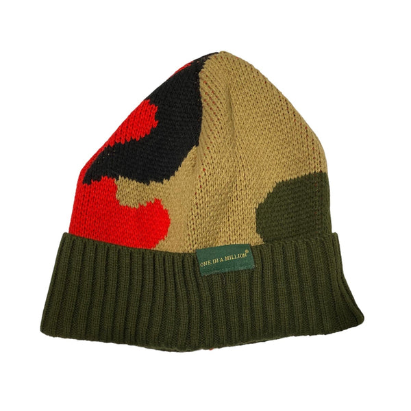 One In A Million Beanie Hat (Olive/Multi) B50