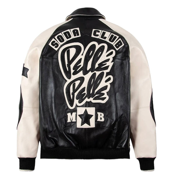 Pelle Pelle Classic Soda Club Plush Jacket (Black/Cream)