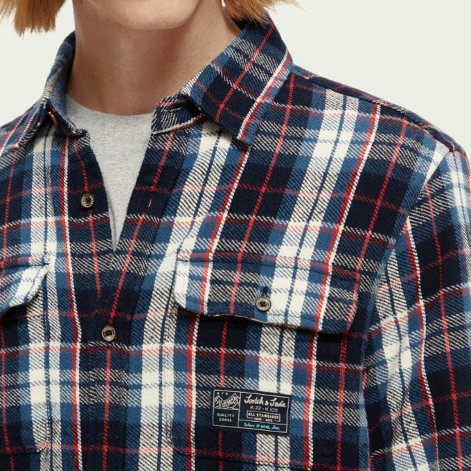 Scotch & Soda Regular Fit Checked Flannel Shirt (Combo A) 169068