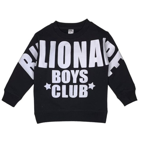 Kids Billionaire Boys Club BB Coverage Crew (Black) 833-1307