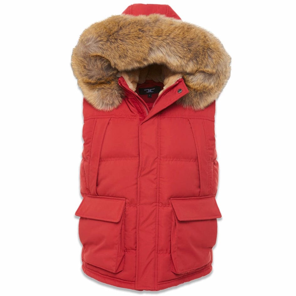 Jordan Craig Yukon Fur Lined Puffer Vest (Red) 9371V