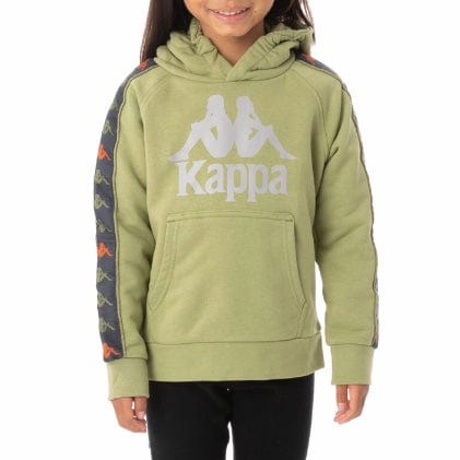 Kids Kappa 222 Banda Hurtado 3 Hoodie (Green Salvia) 311E1TW